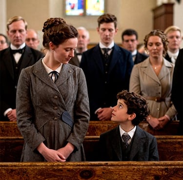 While in church, Bryan asks his mother if this is the year he will have a dad.
