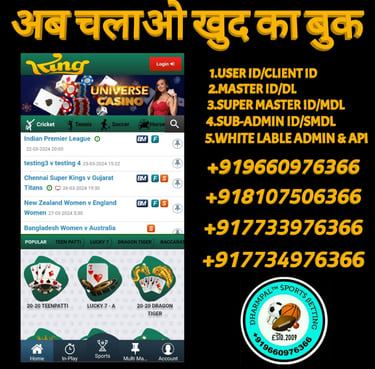 KING EXCHANGE ID /MASTER ID / SUPER MASTER ID /SUB-ADMIN/ADMIN ID /AGENT ID/PANEL ID AVAILABLE 