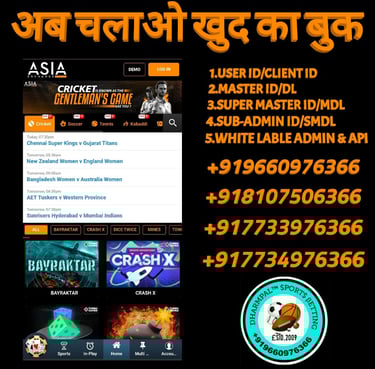 ASIA EXCHANGE ID /MASTER ID / SUPER MASTER ID /SUB-ADMIN/ADMIN ID /AGENT ID/PANEL ID AVAILABLE 
