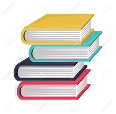 a stack of books with a stack of books on top of them