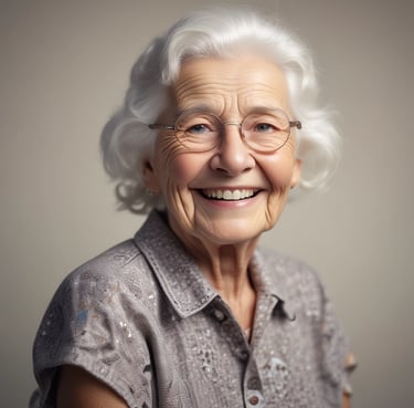 A white outdoor air conditioning unit mounted on a wall with a large fan and electrical connections. The unit has a red label and is surrounded by a light grey and white color scheme on the building's wall.