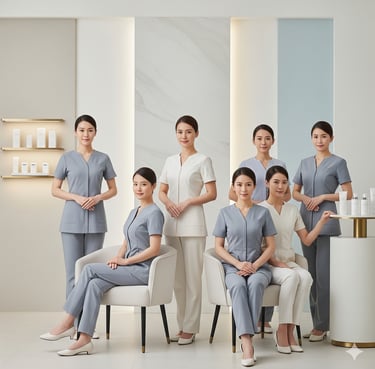 a group of women in scrubs and scrubs
