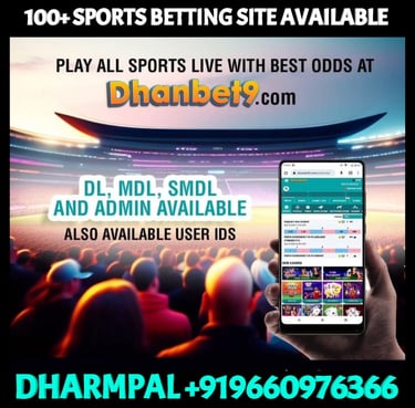 ONLINE CRICKET BETTING ID AVAILABLE DL MDL SMDL MASTER ID SUPER MASTER ID ADMIN ID AVAILABLE 