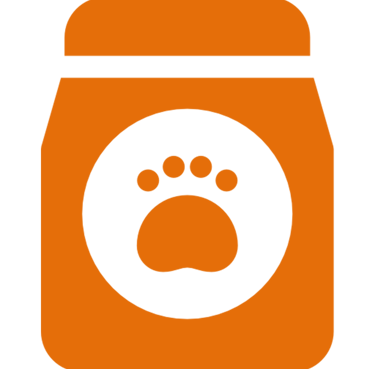 icone ração cor laranja com fundo transparente