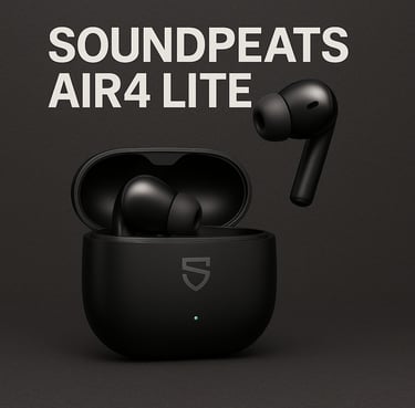 um par de fones de ouvido com as palavras som do som