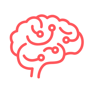 line drawing of a brain
