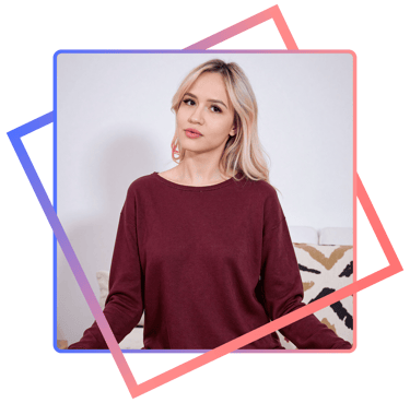 A Girz.ai influencer creating her AI persona to monetize her audience, depicted in a modern portrait