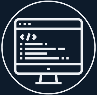 Coding Training and Tutoring Plattsburgh NY - logo of code on a computer