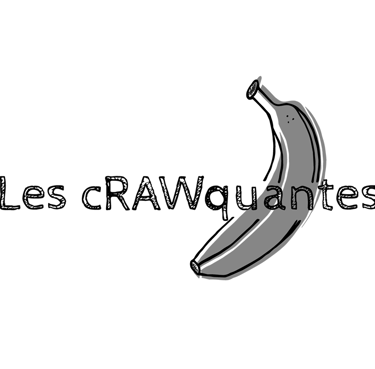 a banana peeler with the words,'les cravavantes '