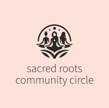 a logo for sacred roots community circle