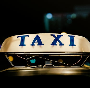 imagen de un cartel de taxi
