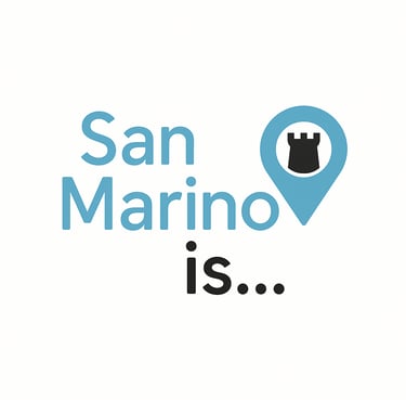 Logo of "San Marino is", an online travel guide about San Marino