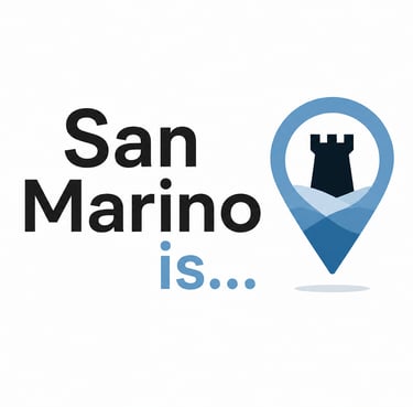 Logo of "San Marino is", an online travel guide about San Marino