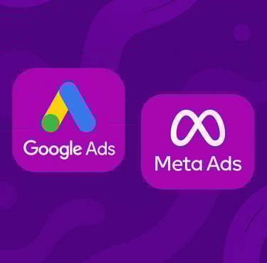 imagem da logo do Google ADS e Meta ADS