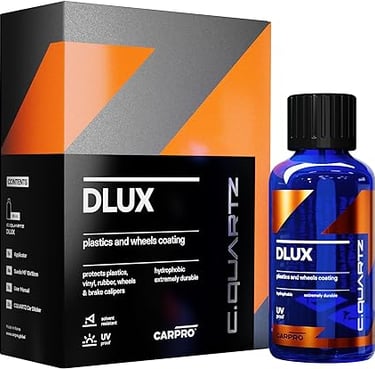 CarPro DLUX plastic and wheel coating - Rosie Dazzlers Mobile Auto Detailing