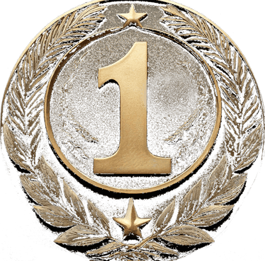 a gold medal medal with a star on it