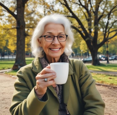 Close-up of a steaming espresso cup on a dark wooden table with soft golden light highlighting the crema.