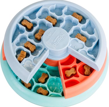 Outward Hound by Nina Ottosson Lickin’ Layers Small 3-in-1 Dog Puzzle Feeder, Lick Mat & Slow Bowl