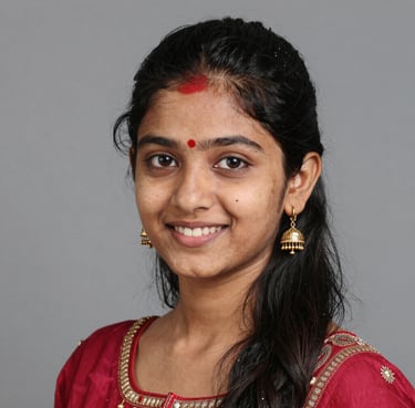 Close-up of a smiling woman holding a bottle of medicine in a bright, cozy home setting.