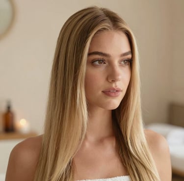 woman wearing black crew-neck shirt