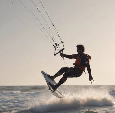 A happy family relaxing on the balcony of a breezy apartment with a view of the pool at sunset.