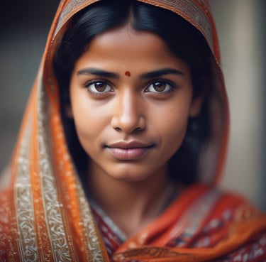 A serene clinic room with soft violet accents and natural light filtering through sheer curtains.