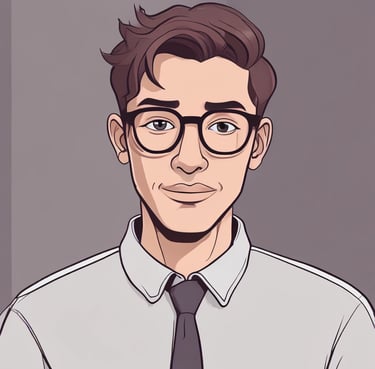 A smiling woman reading a newsletter on her tablet in a cozy kitchen with natural light.