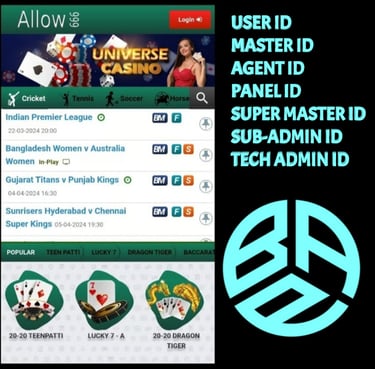 ONLINE CRICKET BETTING ID AVAILABLE DL MDL SMDL MASTER ID SUPER MASTER ID ADMIN ID AVAILABLE 