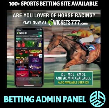 ONLINE CRICKET BETTING ID AVAILABLE DL MDL SMDL MASTER ID SUPER MASTER ID ADMIN ID AVAILABLE 