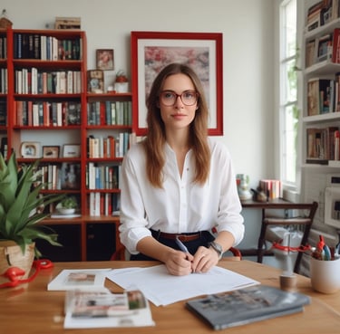A calm workspace with a laptop open to a business planning document and a cup of coffee.