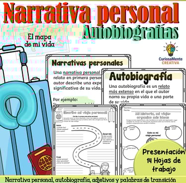 Recurso de CuriosaMente Creativa sobre Narrativas personales y autobiografias.