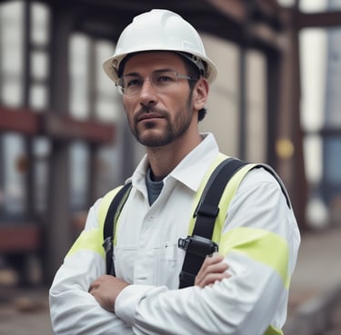 A confident African American woman in business attire reviewing documents at a sleek desk with dual monitors, bathed in warm professional light.
