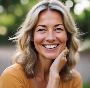 woman wearing black crew-neck shirt