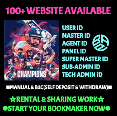 ONLINE CRICKET BETTING ID AVAILABLE DL MDL SMDL MASTER ID SUPER MASTER ID ADMIN ID AVAILABLE 