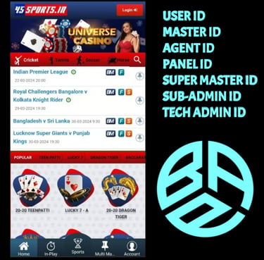 ONLINE CRICKET BETTING ID AVAILABLE DL MDL SMDL MASTER ID SUPER MASTER ID ADMIN ID AVAILABLE 