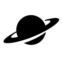 a black and white picture of a saturn