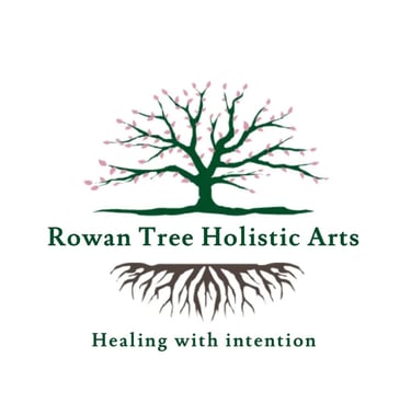 logo - a tree with the words Rowan Tree Holistic Arts