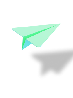 a paper airplane with a paper plane flying over it