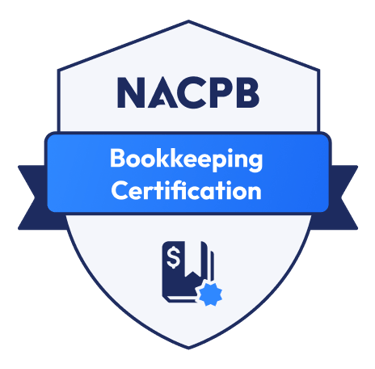a bookkeeping certification badge from the nacpb