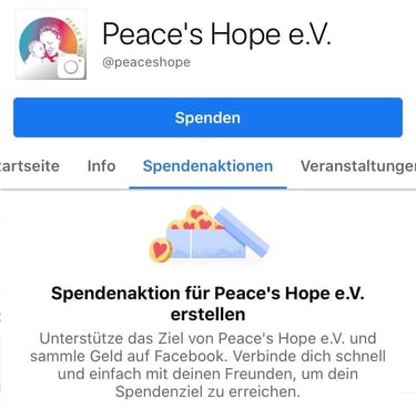 Bild vom Facebook Spende-Button