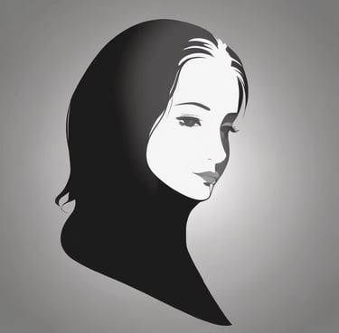 woman wearing black crew-neck shirt