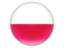 Poland flag round