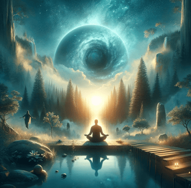 a man meditating meditation in a meditation position