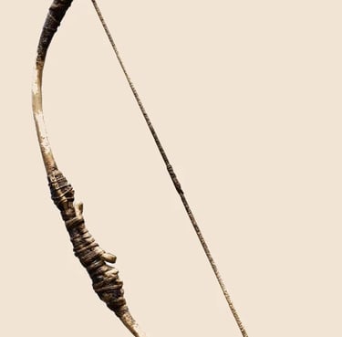 a bow with a bow and arrow on it