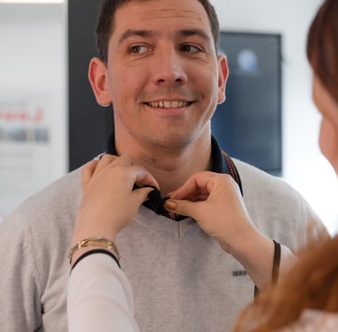 Client de la vidéaste léa olivier de chez louvel en tournage de film d'entreprise