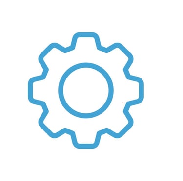 blue gear icon representing quality locksmith solutions