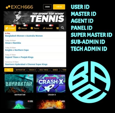 ONLINE CRICKET BETTING ID AVAILABLE DL MDL SMDL MASTER ID SUPER MASTER ID ADMIN ID AVAILABLE 