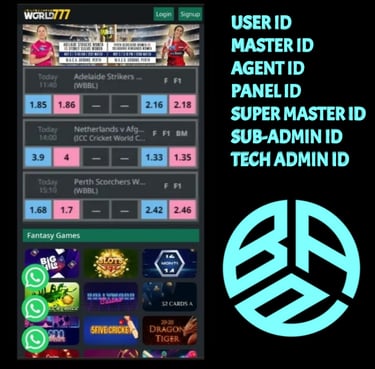ONLINE CRICKET BETTING ID AVAILABLE DL MDL SMDL MASTER ID SUPER MASTER ID ADMIN ID AVAILABLE 