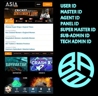 ONLINE CRICKET BETTING ID AVAILABLE DL MDL SMDL MASTER ID SUPER MASTER ID ADMIN ID AVAILABLE 