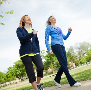 women walking together